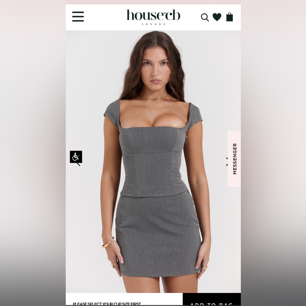 House of CB corset and skirt set